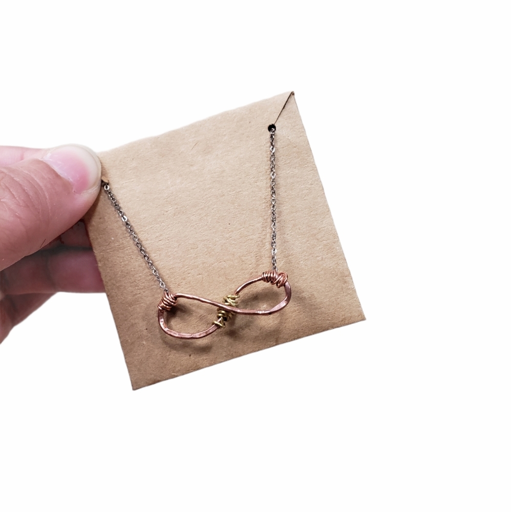 Wire Wrapped Infinity Statement Necklace - image 1